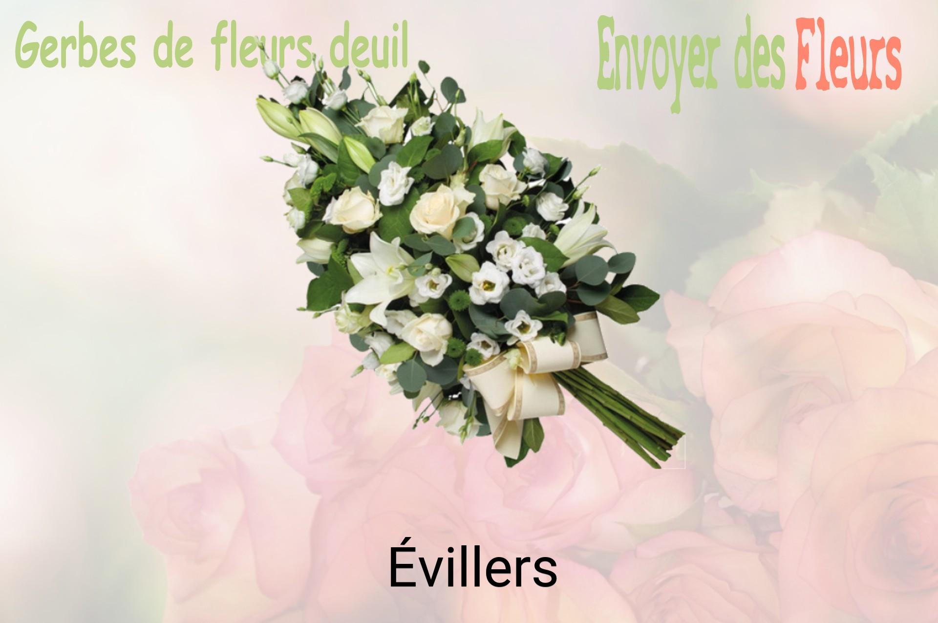 Gerbe de fleurs de deuil livrée à Évillers